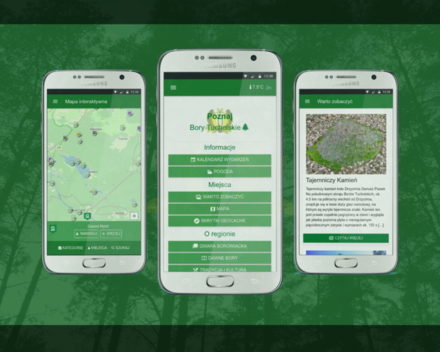 Mobile tourism guide app for Tuchola Forest area
