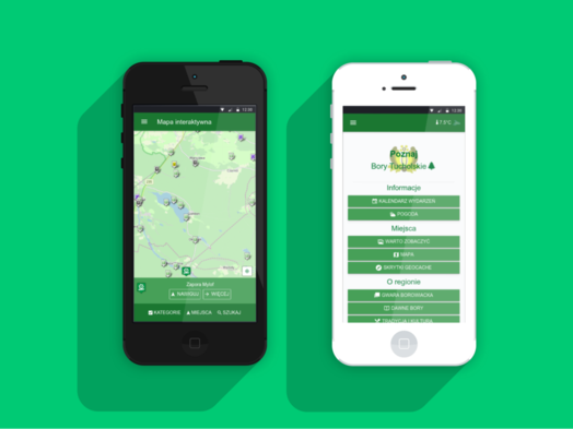 Mobile tourism guide app for Tuchola Forest area